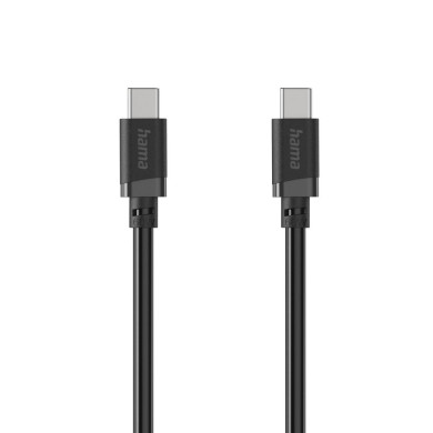 HAMA Кабел USB-C - USB-C, 60W, 0.5 м, черен