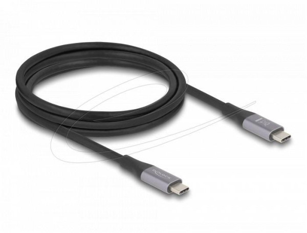 Delock Кабел E-Marker, USB-C, 240W, 2 m, сив
