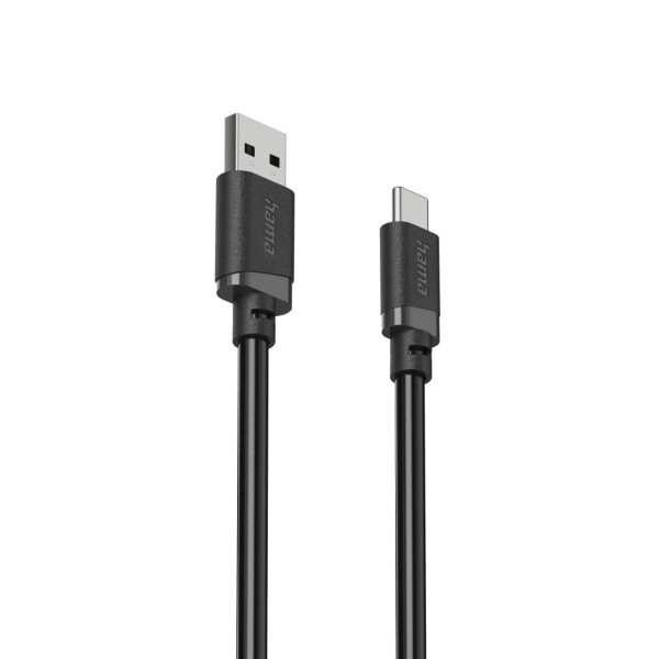 HAMA Кабел USB-A - USB-C, 2 м, черен