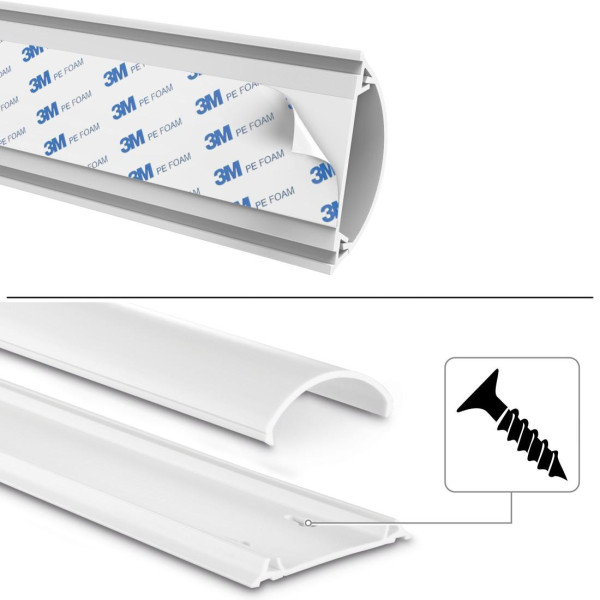 Канал PVC за скриване на кабел-100х7х2,1 см, 220894