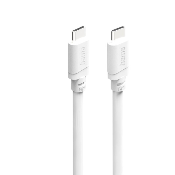 HAMA Кабел USB-C - USB-C, 60W, 2 м, бял