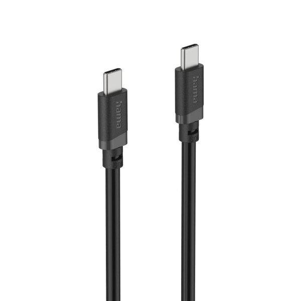 HAMA Кабел USB-C мъжко– USB-C мъжко, 60 W, 1 m, черен