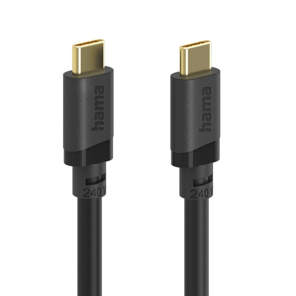 HAMA Кабел USB-C E-Marker чип USB 3.2 Gen1, 5 Gbit/s, 240 W, 0.75 м