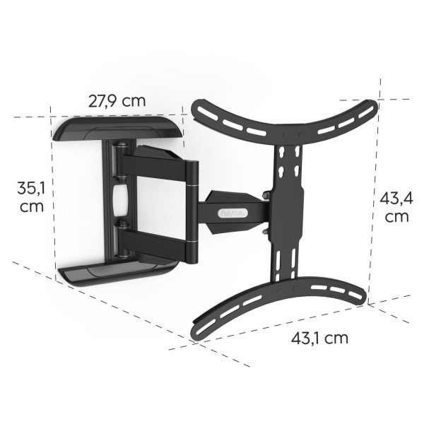 Стенна стойка за TV Fullmotion, 165 см, 32-65 