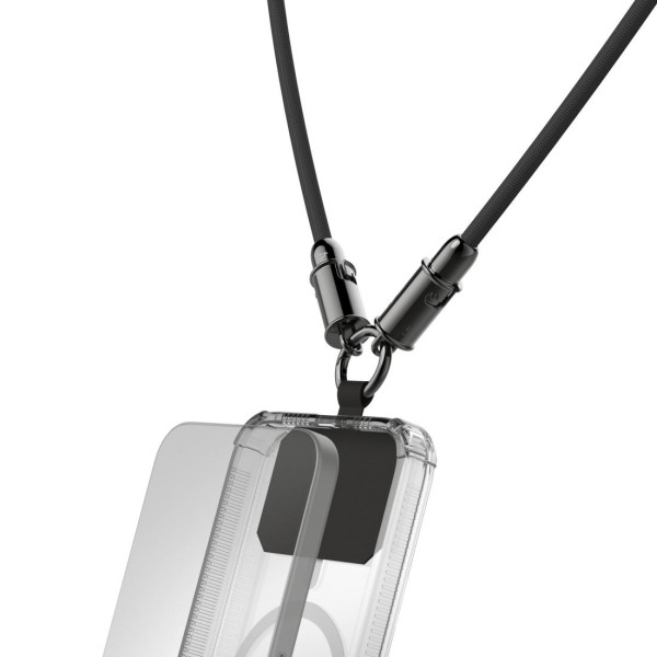 Hama Кабел за зареждане, USB-C, 2 в 1 с връзка за телефон, 1.2 m, черен