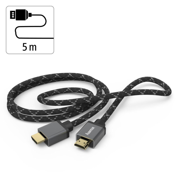 HAMA Кабел Ultra High Speed HDMI - HDMI, 8K, 5.0 м, 48Gbit/s, сертифициран