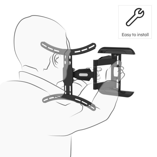 Стенна стойка за TV Fullmotion, 165 см, 32-65 