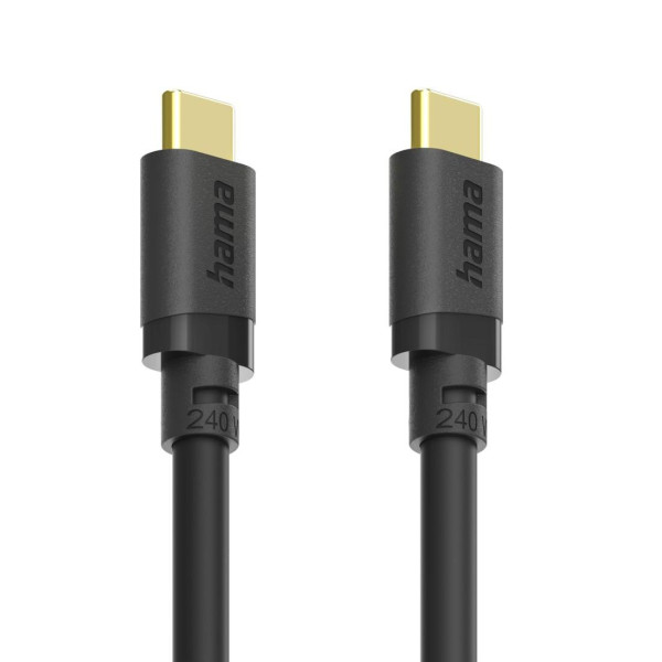 HAMA Кабел USB-C E-Marker чип USB 3.2 Gen1, 5 Gbit/s, 240 W, 0.75 м