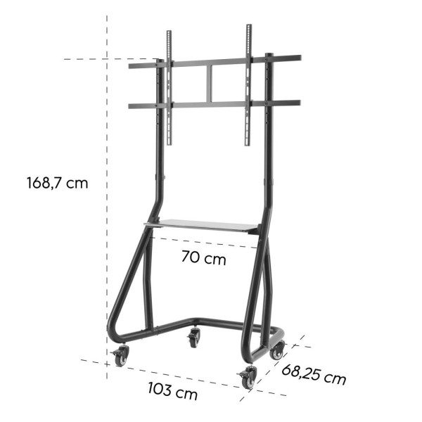 HAMA Метална стойка за TV, Trolley, 254 см (100
