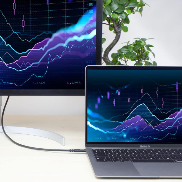 Кабел ACT USB-C - USB-C, 0.8 м / USB4, 40Gbps, 240W, сертифициран USB-IF