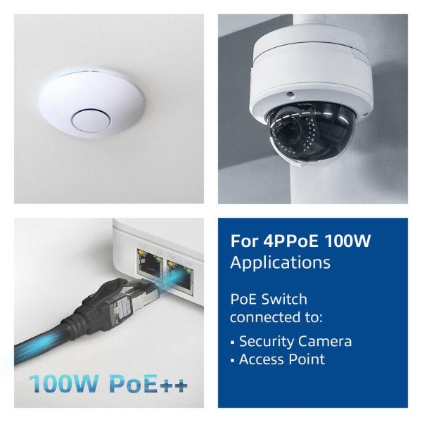 Мрежов пач кабел ACT S/FTP, CAT6A IDC 4PPoe/PoE++100W LZSH, 3.0 m