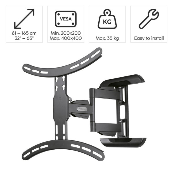Стенна стойка за TV Fullmotion, 165 см, 32-65 