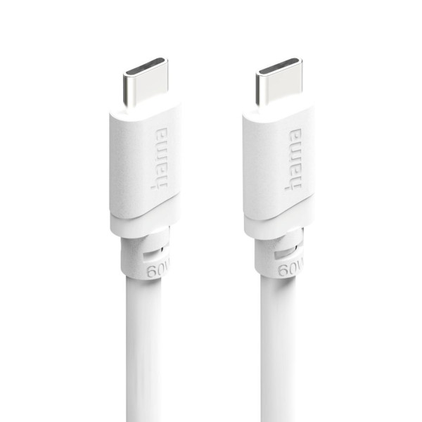 HAMA Кабел USB-C - USB-C, 60W, 2 м, бял
