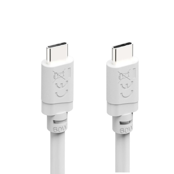 HAMA Кабел USB-C - USB-C, 60W, 2 м, бял