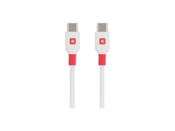 Кабел Skross, USB-C - USB-C мъжко, USB 2.0, 1.2м, Бял
