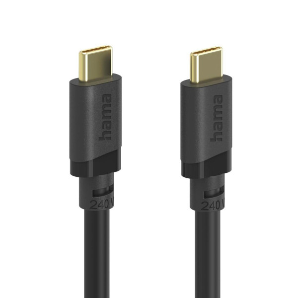 HAMA Кабел USB-C E-Marker чип USB 3.2 Gen1, 5 Gbit/s, 240 W, 1.5 м