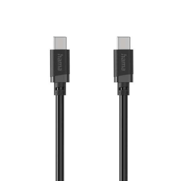 HAMA Кабел USB-C мъжко– USB-C мъжко, 60 W, 1 m, черен