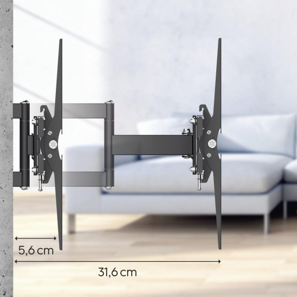 Стенна стойка за TV, Fullmotion, 122 cm (48