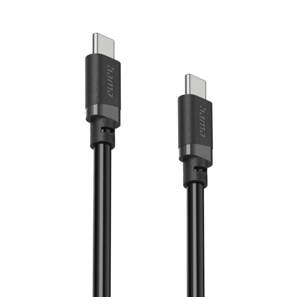 HAMA Кабел USB-C мъжко– USB-C мъжко, 60 W, 1 m, черен