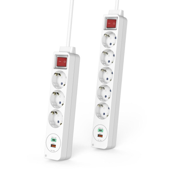 Разклонител USB-C/USB-A 3.4A, 3 гнезда, 2x USB, HAMA-223185