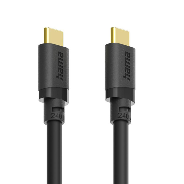 HAMA Кабел USB-C E-Marker чип USB 3.2 Gen1, 5 Gbit/s, 240 W, 0.75 м