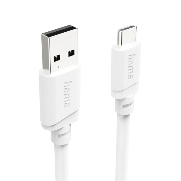 HAMA Кабел USB-A - USB-C, 2 м, бял