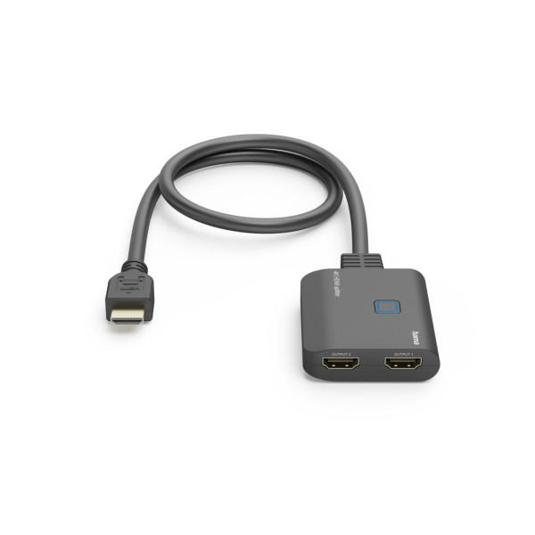 HAMA Сплитер 4K HDMI мъжко - 2 x HDMI женско, черен